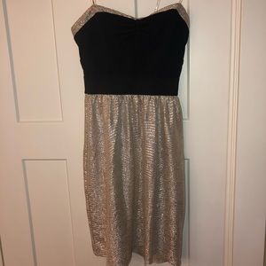 Gold and black sundress